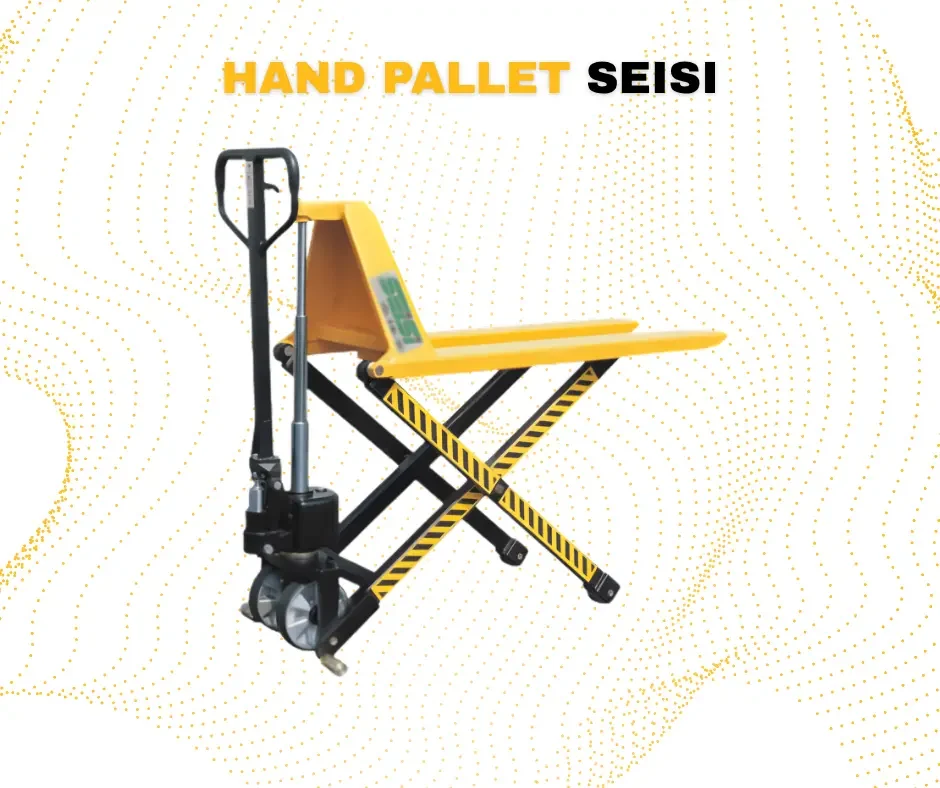 Hand Pallet Jakarta Merek SEISI tipe scissor.